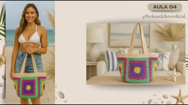 Bolsa com granny em relevo