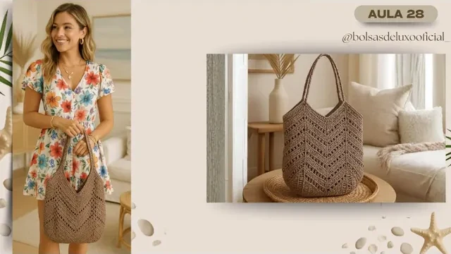 Bolsa de ráfia começando no anel mágico