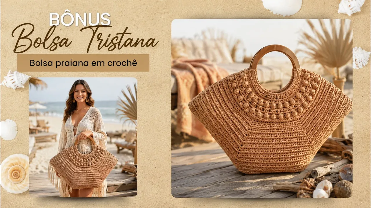Bolsa Tristana em macramê egípcio